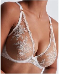 Soutien-gorge Triangle Plunge Aubade Trésor Infini (White Wind) -Magasin De Lingerie De Mode soutien gorge triangle plunge aubade tresor infini white wind 2