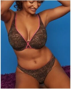 Soutien-gorge Triangle Prima Donna Twist Café Plume (Cheetah) -Magasin De Lingerie De Mode soutien gorge triangle prima donna twist cafe plume cheetah 3