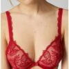 Simone Perele Soutien-gorge Triangle Simone Pérèle Bloom (Rouge Opéra) -Magasin De Lingerie De Mode soutien gorge triangle simone perele bloom rouge opera