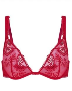 Simone Perele Soutien-gorge Triangle Simone Pérèle Bloom (Rouge Opéra) -Magasin De Lingerie De Mode soutien gorge triangle simone perele bloom rouge opera 3