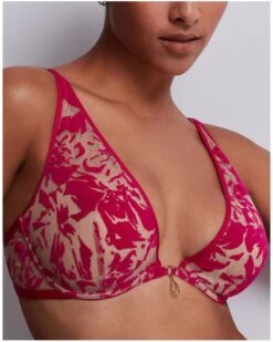Soutien-gorge Triangle Ultra Plunge Aubade Wild Vibration (Hot Pink)