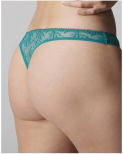 Simone Perele Tanga Simone Pérèle Opaline (Vert Emeraude) -Magasin De Lingerie De Mode tanga simone perele opaline vert emeraude 1