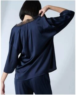 Simone Perele Top Manches 3/4 Simone Pérèle Satin Secrets (Pleine Lune) -Magasin De Lingerie De Mode top manches 34 simone perele satin secrets pleine lune 2