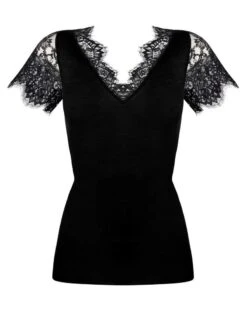 Top Manches Courtes Bien-être Lise Charmel Plaisir Caresse (Noir) -Magasin De Lingerie De Mode top manches courtes bien etre lise charmel plaisir caresse noir 2
