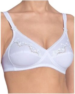 Triumph Soutien-gorge Sans Armature Elasti Cross + Cotton (Blanc) -Magasin De Lingerie De Mode triumph soutien gorge sans armature elasti cross cotton blanc 2